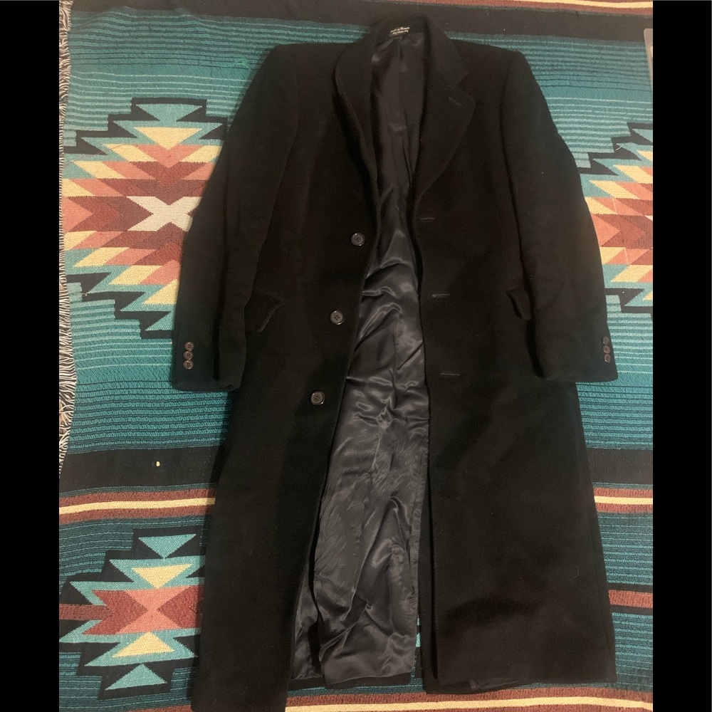Black cashmere coat 36r